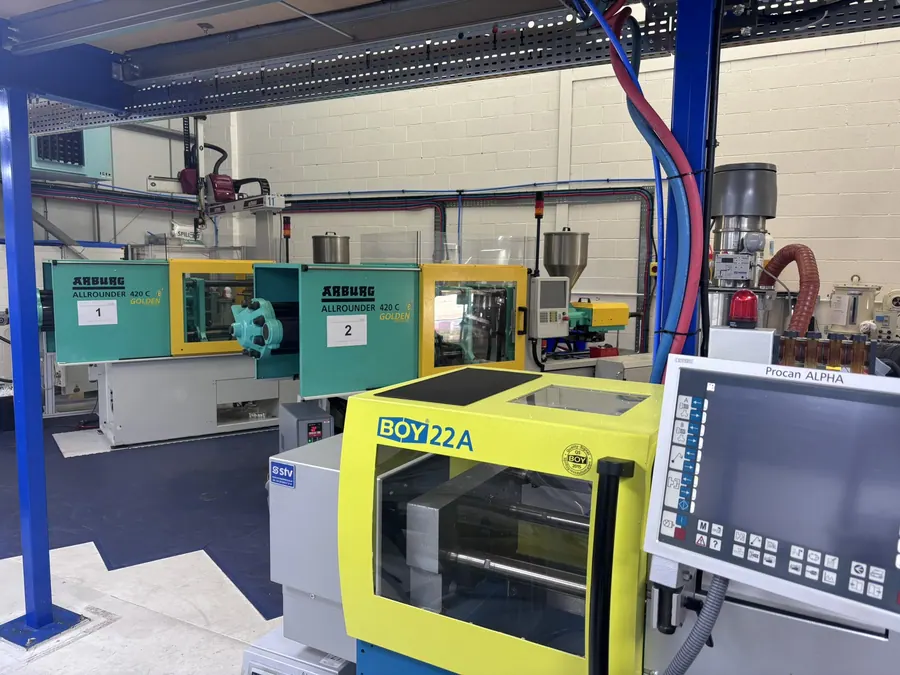 Injection moulding machines on the shop floor at Plastic-IT, Atcham Business Park